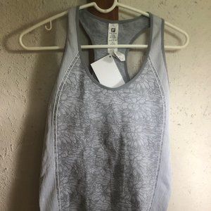 fabletics grey floral workout tank